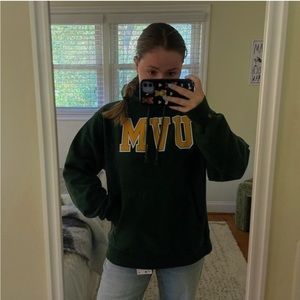 UVM Dark Green Champion Reverse Weave Hoodie Sweatshirt